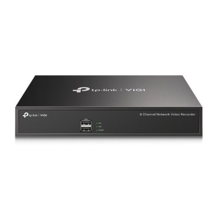 TP-link NVR rögzítő - VIGI NVR1008H (8 csatorna, H265+, 5MP, HDMI, VGA, 2xUSB, 1x Sata (max 10TB), audio)